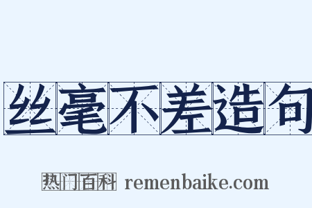丝毫不差造句是什么意思的图片